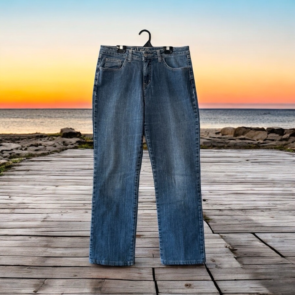 Ethyl Classic Jeans Straight Leg with Gem Embellished Back Pockets